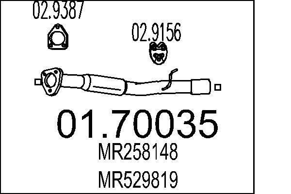 Exhaust Pipe MTS 01.70035