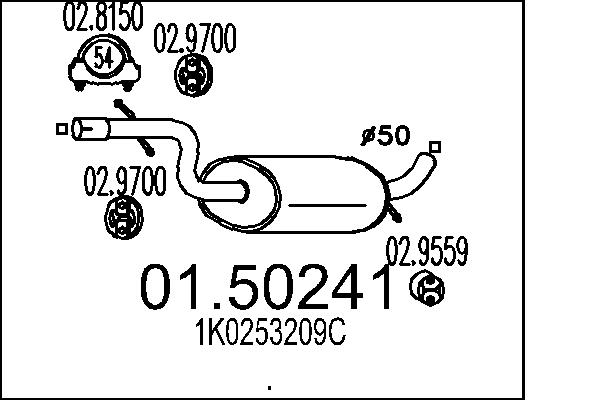 Middle Silencer MTS 01.50241