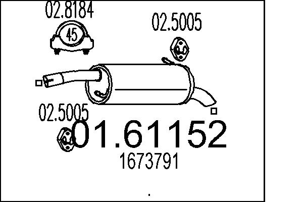End Silencer MTS 01.61152