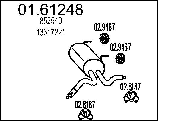 End Silencer MTS 01.61248