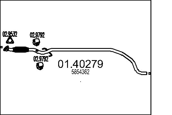 Exhaust Pipe MTS 01.40279