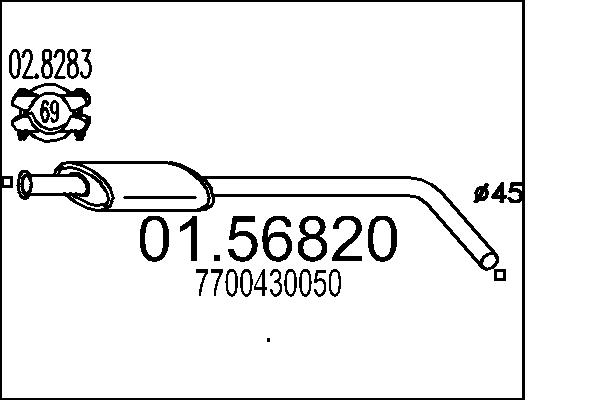 Middle Silencer MTS 01.56820