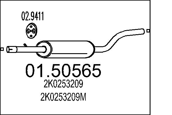 Middle Silencer MTS 01.50565