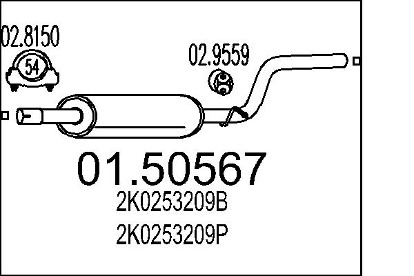 Middle Silencer MTS 01.50567