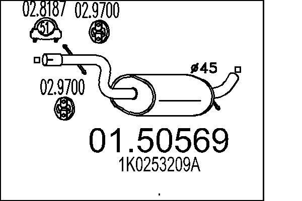 Middle Silencer MTS 01.50569