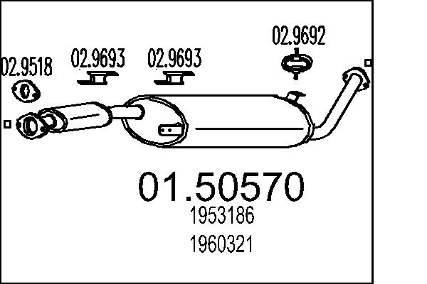 Middle Silencer MTS 01.50570