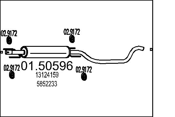 Middle Silencer MTS 01.50596