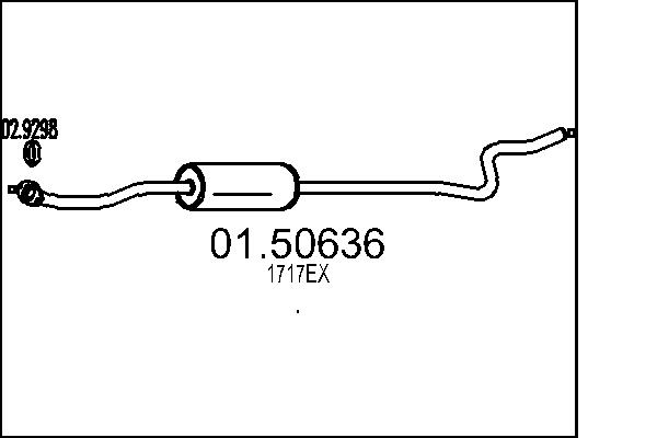 Centre Muffler MTS 01.50636
