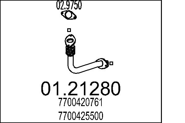 Exhaust Pipe MTS 01.21280