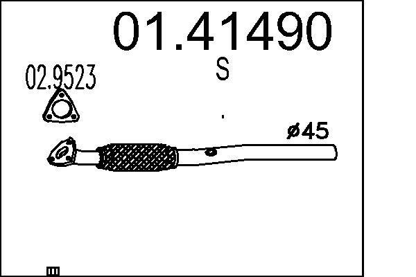 Exhaust Pipe MTS 01.41490