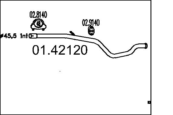 Exhaust Pipe MTS 01.42120