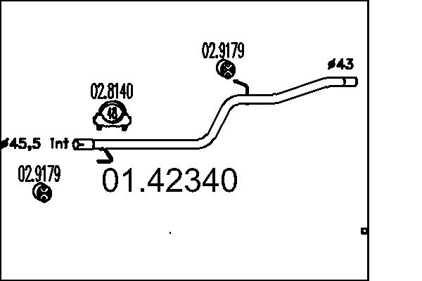 Exhaust Pipe MTS 01.42340