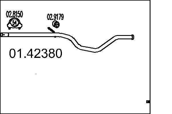 Exhaust Pipe MTS 01.42380