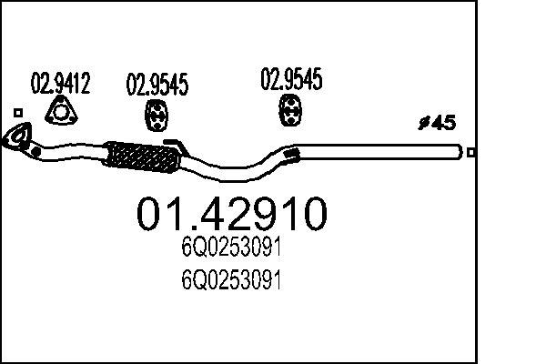 Exhaust Pipe MTS 01.42910