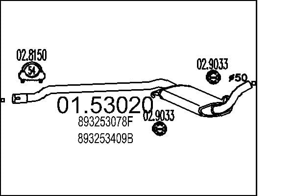 Middle Silencer MTS 01.53020