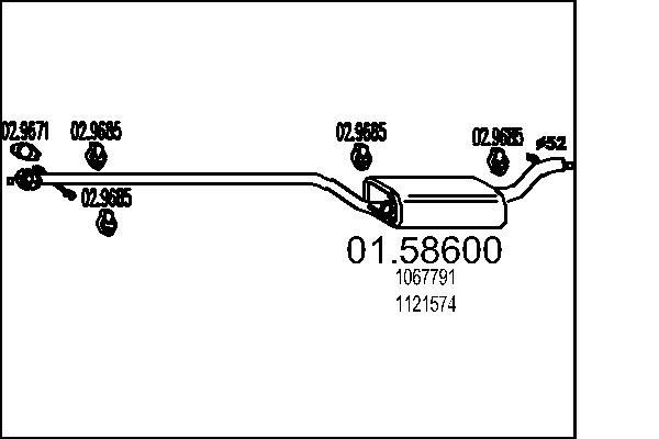 Middle Silencer MTS 01.58600