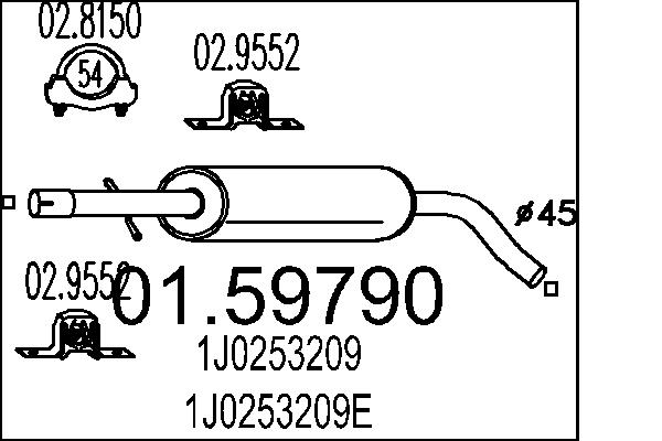Middle Silencer MTS 01.59790