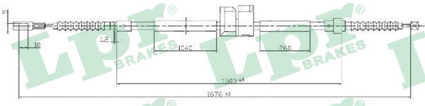 Cable, parking brake LPR C0062B