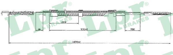 Cable, parking brake LPR C0304B
