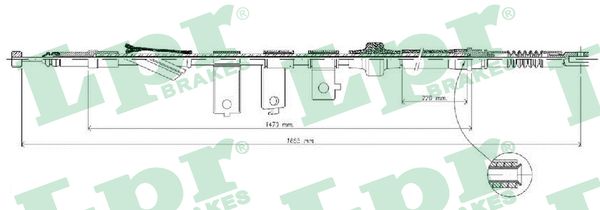 Cable, parking brake LPR C0311B