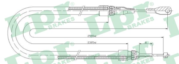 Cable, parking brake LPR C0399B