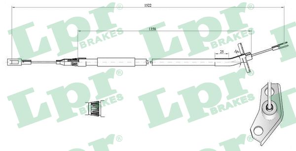 Cable, parking brake LPR C0445B