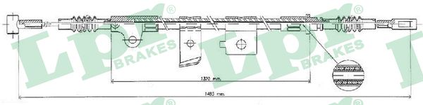 Cable, parking brake LPR C0496B