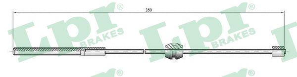 Cable, parking brake LPR C0558B