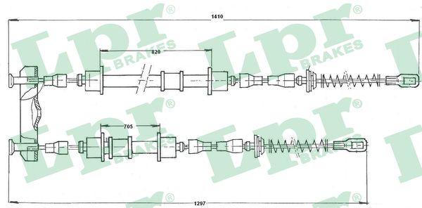 Cable, parking brake LPR C0572B