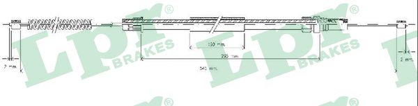 Cable, parking brake LPR C0629B