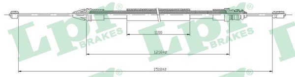 Cable, parking brake LPR C0710B