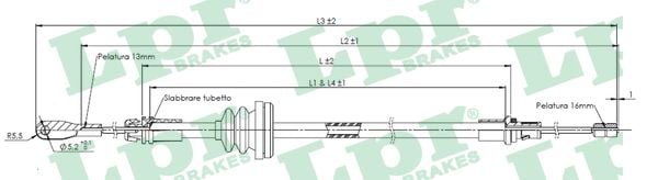 Cable, parking brake LPR C0755B
