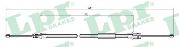 Cable, parking brake LPR C0798B