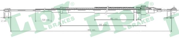 Cable, parking brake LPR C0938B