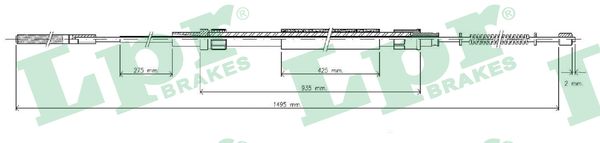 Cable, parking brake LPR C0939B