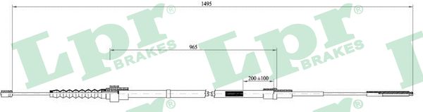 Cable, parking brake LPR C0951B