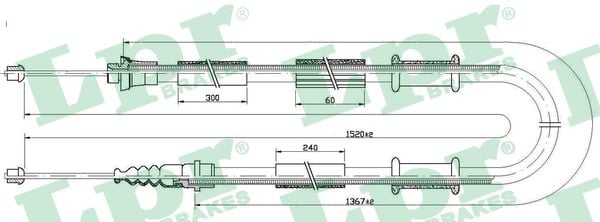 Cable, parking brake LPR C1245B