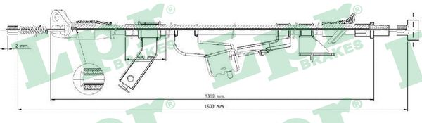Cable, parking brake LPR C1667B