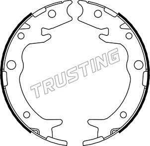 Brake Shoe Set, parking brake TRUSTING 044.023
