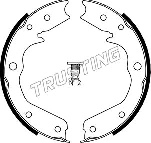 Brake Shoe Set, parking brake TRUSTING 073.173