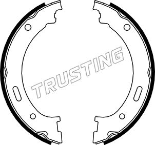 Brake Shoe Set, parking brake TRUSTING 088.236