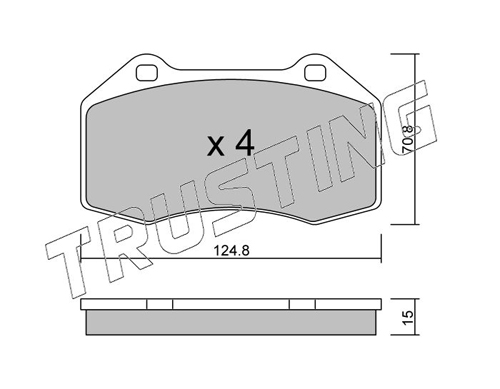 Brake Pad Set, disc brake TRUSTING 667.0