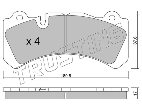 Brake Pad Set, disc brake TRUSTING 1328.0