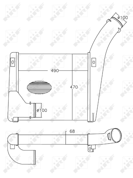 Intercooler, charger NRF 30551