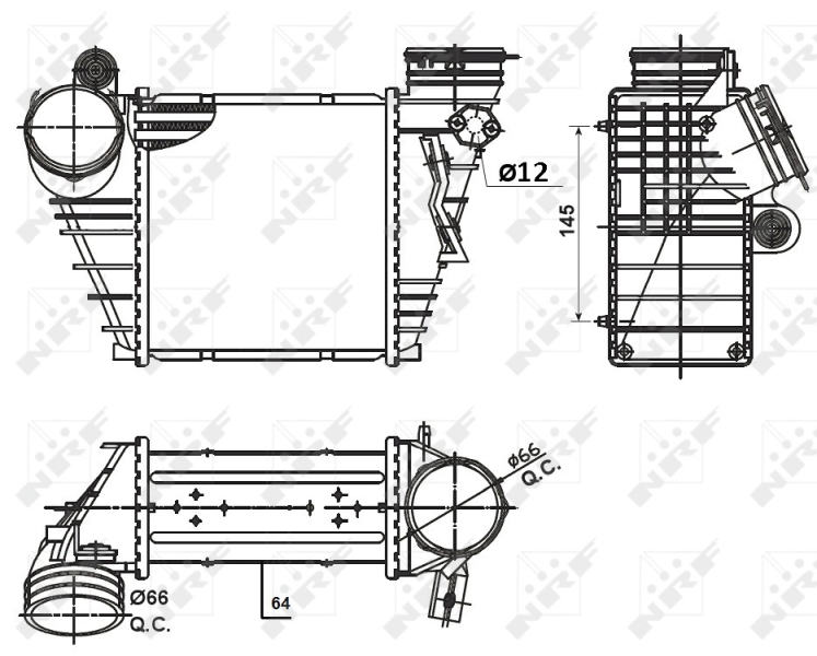 Intercooler,aire de admisión NRF 30936