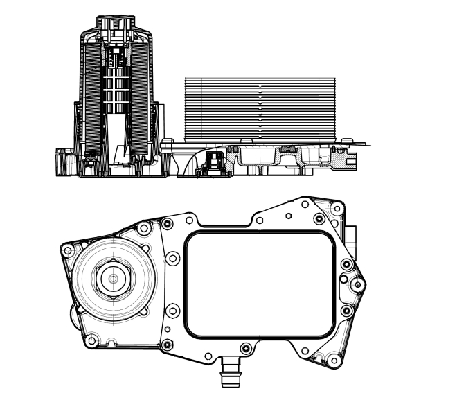 Oil Cooler, engine oil NRF 31827
