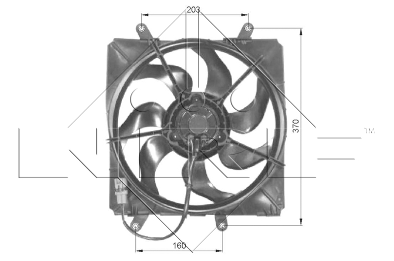 Fan, radiator NRF 47054