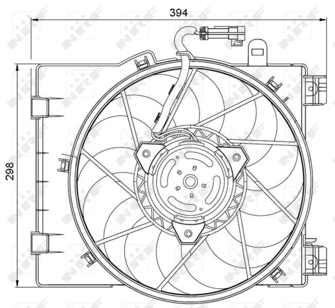 Fan, radiator NRF 47063
