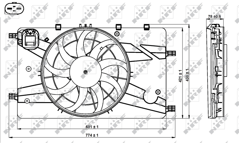 Fan, radiator NRF 47757