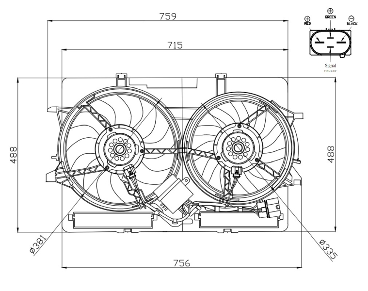 Fan, radiator NRF 47938